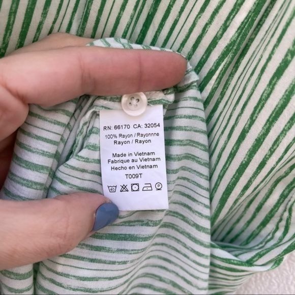 *50% OFF! Anthropologie 11-1-tylho tunic top striped green - Picture 4 of 6